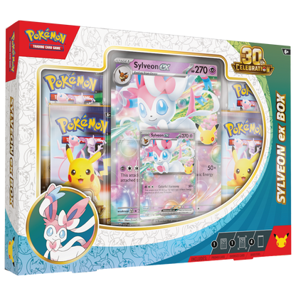 Pokémon TCG 30th Celebration Sylveon ex Box product packaging
