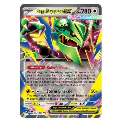 Pokémon TCG Mega Evolution Delta Reign card artwork, Mega Rayquaza ex