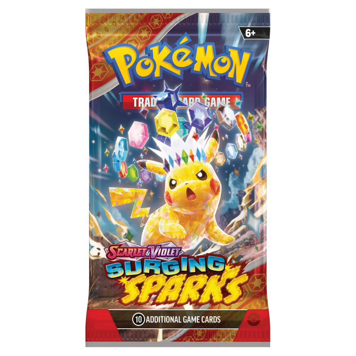 Pokémon TCG Surging Sparks booster display packaging detail