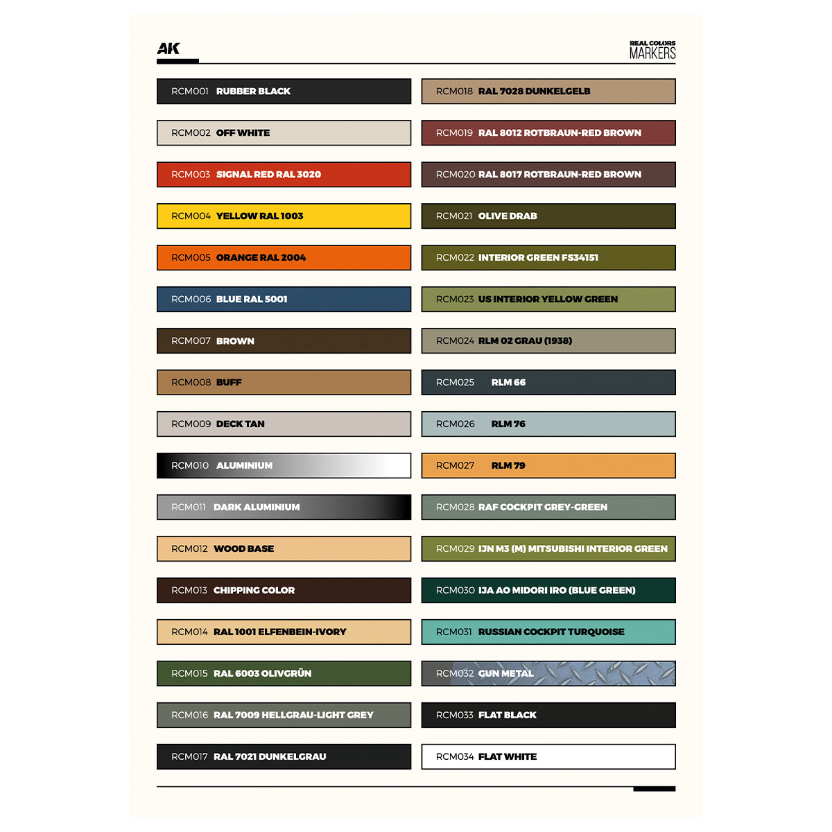 AK-Interactive: Real Colors Markers: : Real Colors Markers Box Set (34 Markers)