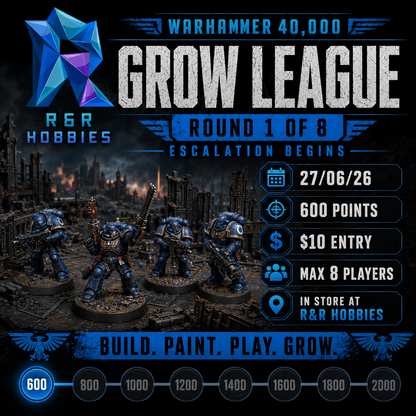 R&R Hobbies 40k Grow League - Round 1 - 600 points