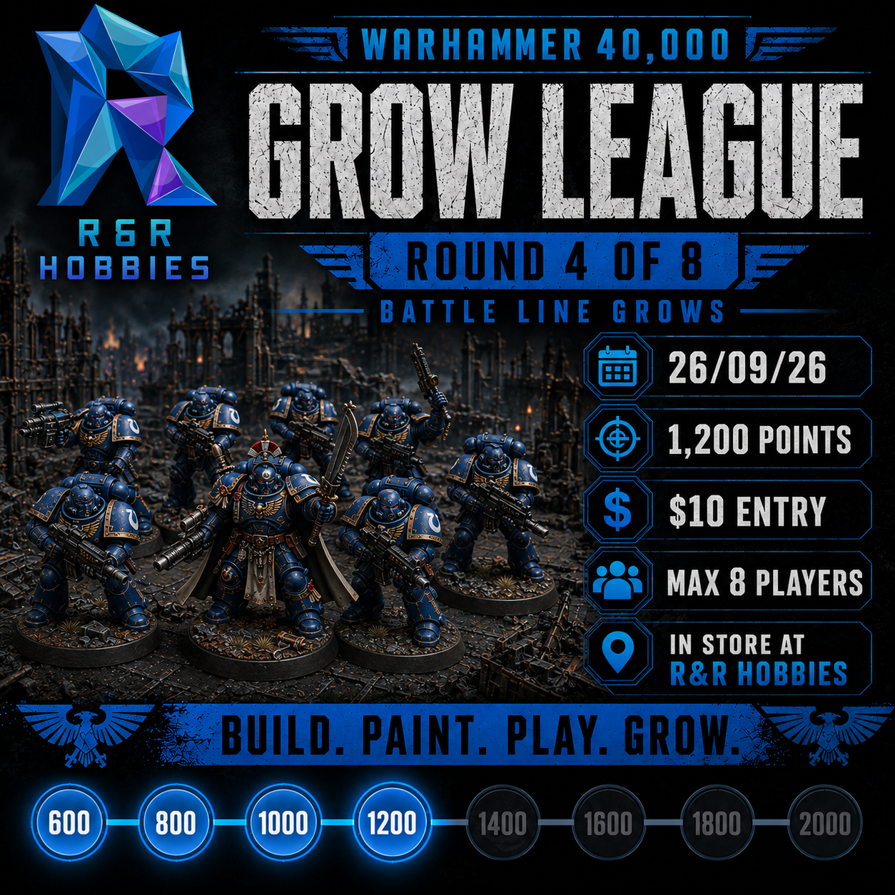 R&R Hobbies 40k Grow League - Round 2 - 800 points