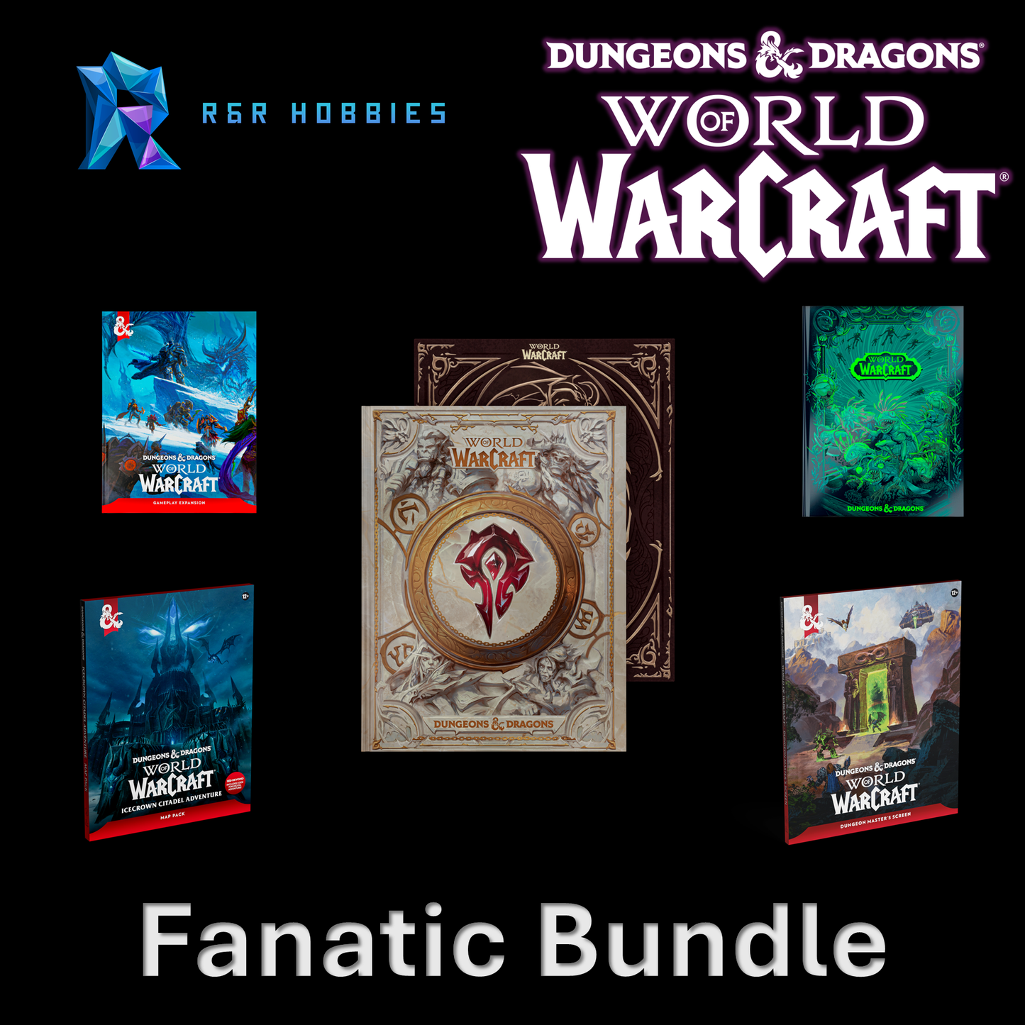 Shop D&D World Of Warcraft Products at R&R Hobbies Gameplay Explantion Collector Edition Alt Cover DM Screen and Map Pack