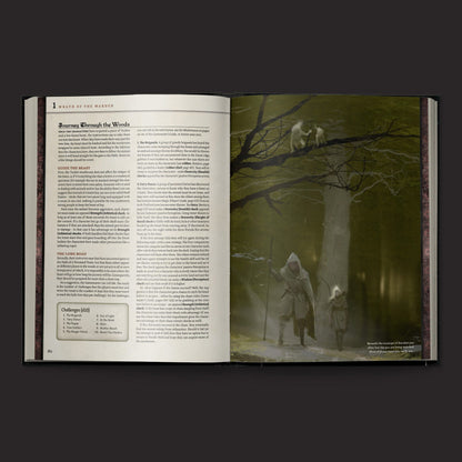 Ruins of Symbaroum 5E, The Throne of Thorns I interior rules and artwork spread 3