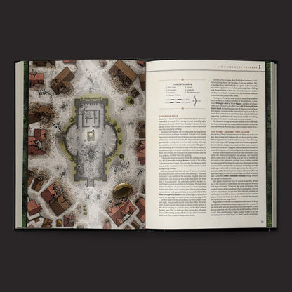 Ruins of Symbaroum 5E, The Throne of Thorns II interior rules and artwork spread 2