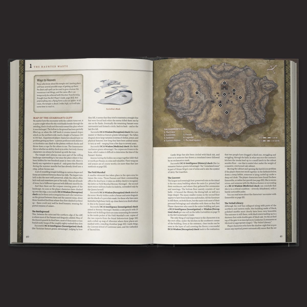 The Throne of Thorns III regional map interior spread