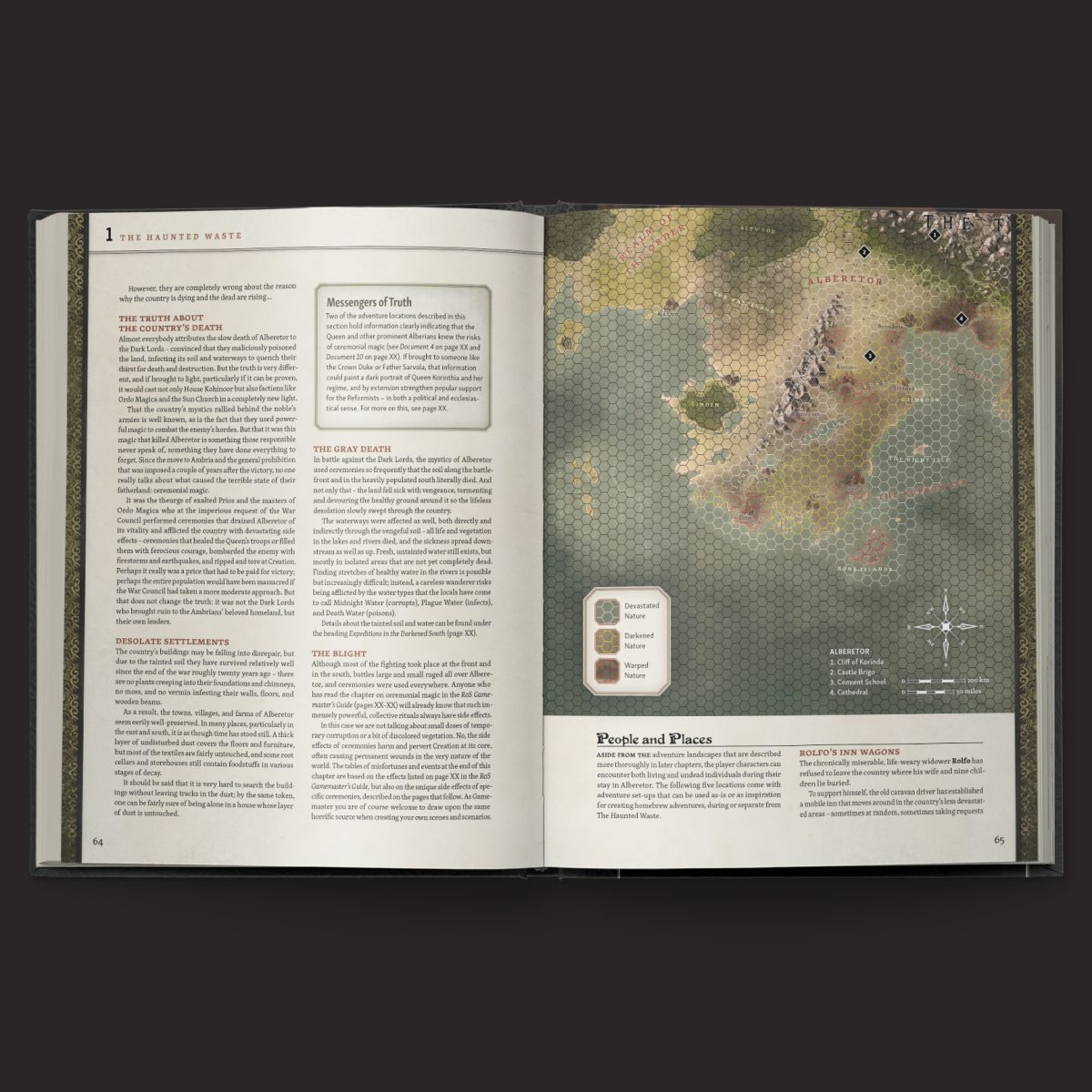 The Throne of Thorns III terrain map interior spread