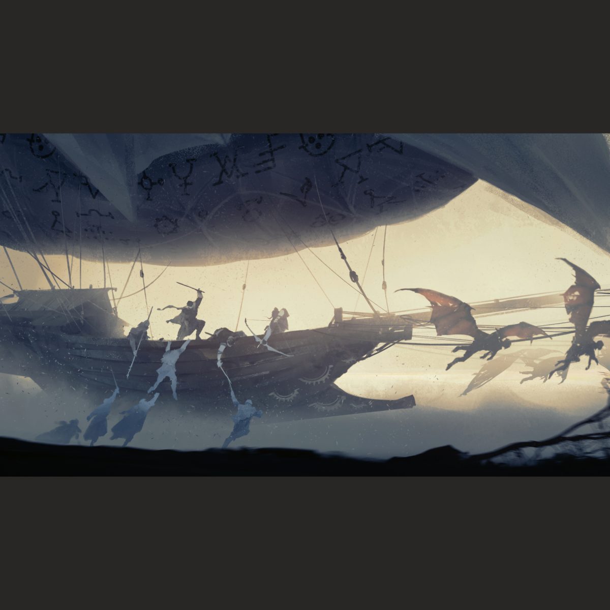 The Throne of Thorns III great winged creature artwork