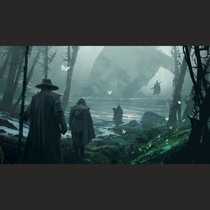 The Throne of Thorns III travellers in Davokar artwork