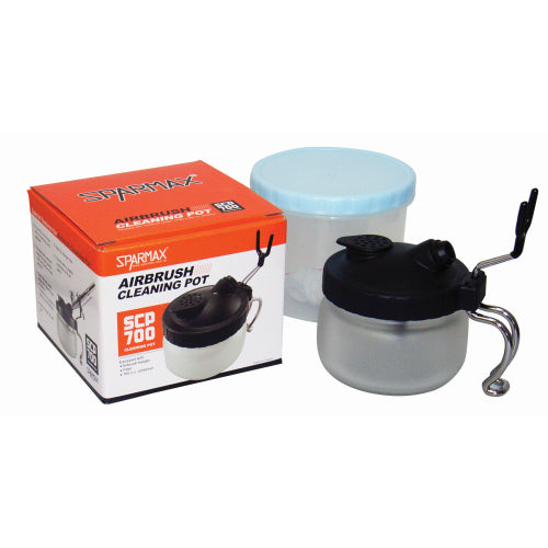 Sparmax airbrush cleaning pot box and contents