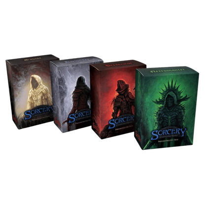 Sorcery TCG Gothic Necromancer Harbinger Persecutor and Savior decks
