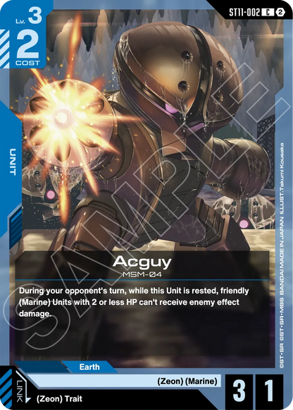 Aquatic Assault ST11 sample card 2