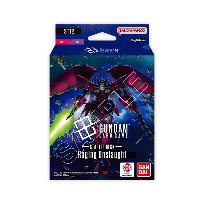 Gundam Card Game Raging Onslaught [ST12] starter deck box
