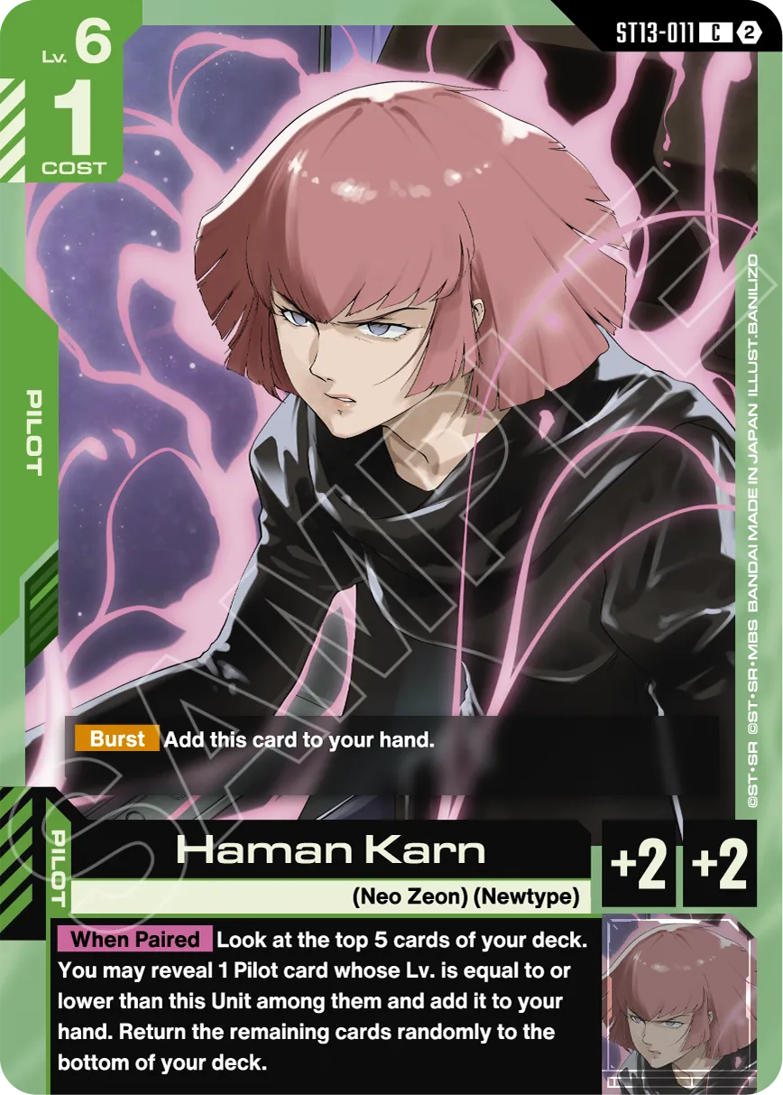 Silent Barrage ST13 sample card 4