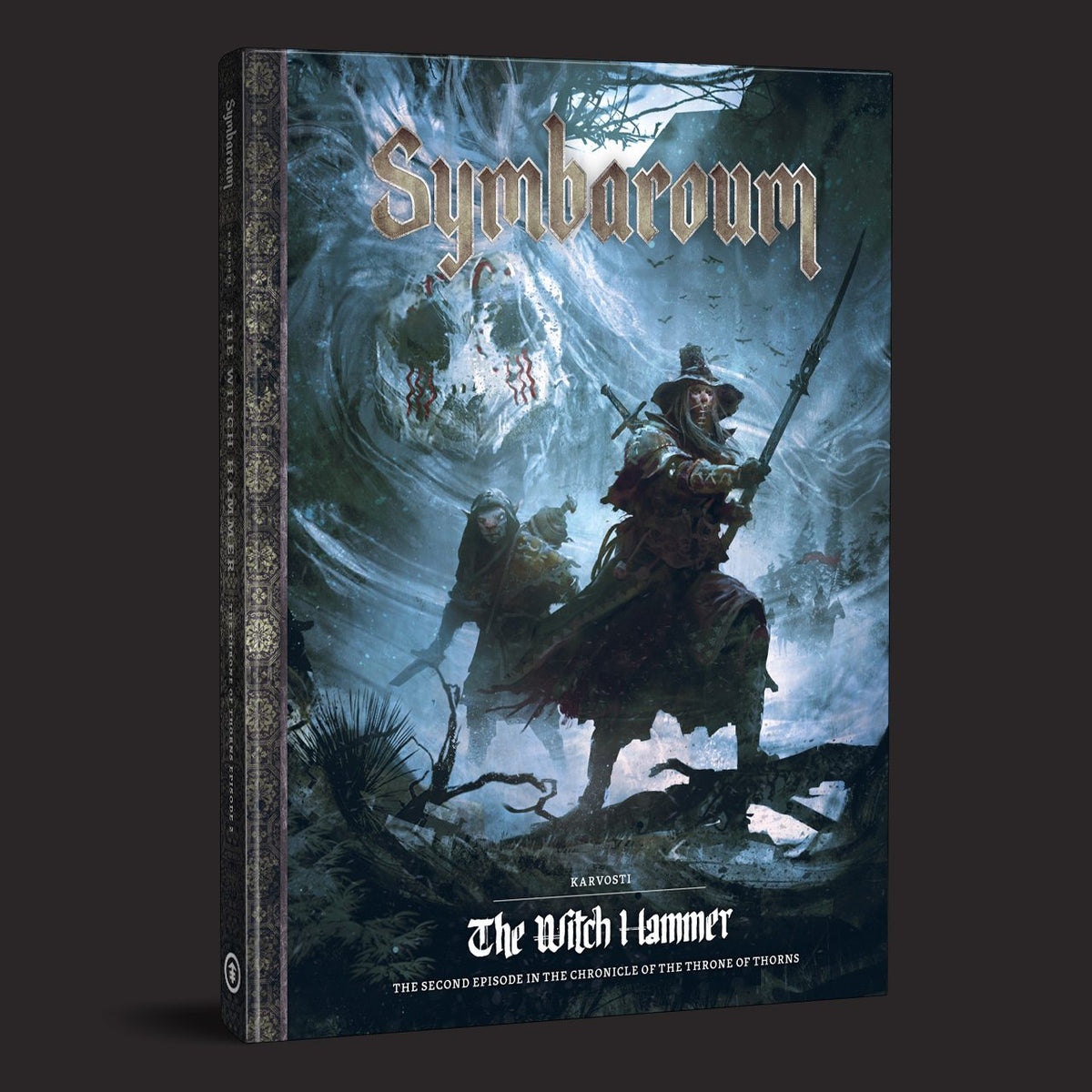Symbaroum RPG, Karvosti, The Witch Hammer front cover and product presentation