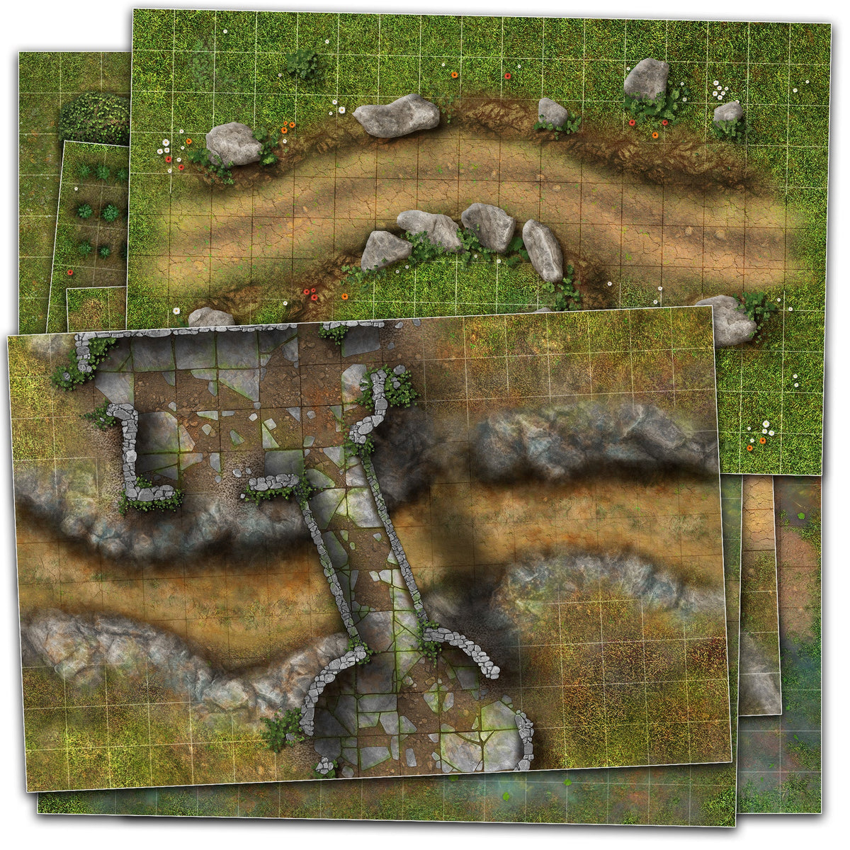The Long Road RPG Toolbox fold-out battle maps