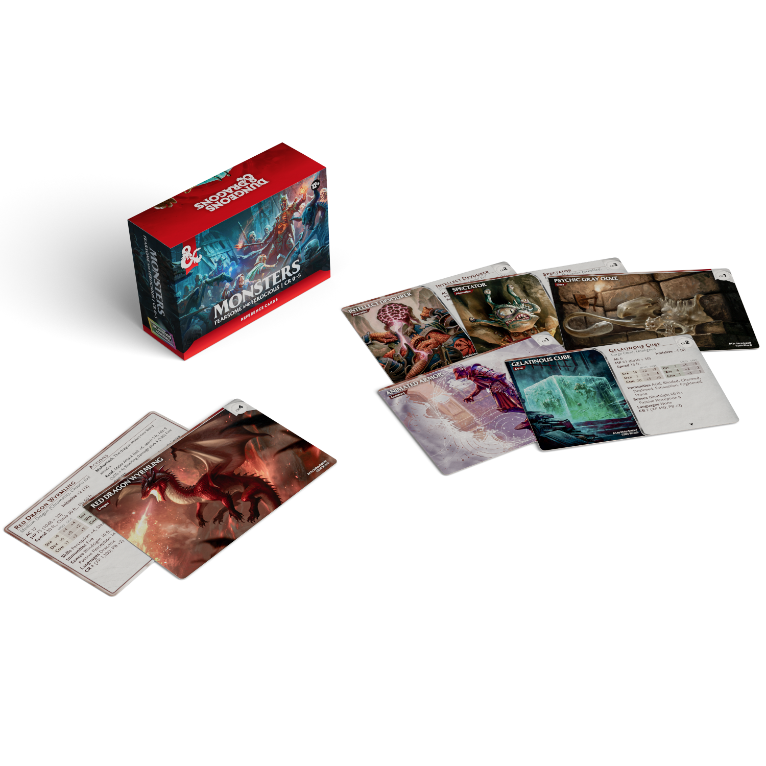 Dungeons and Dragons monster cards for fearsome creatures