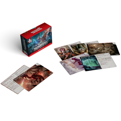 Dungeons and Dragons monster cards for fearsome creatures
