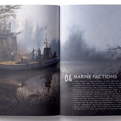 Twilight 2000 RPG, Hostile Waters interior rules and artwork spread 3
