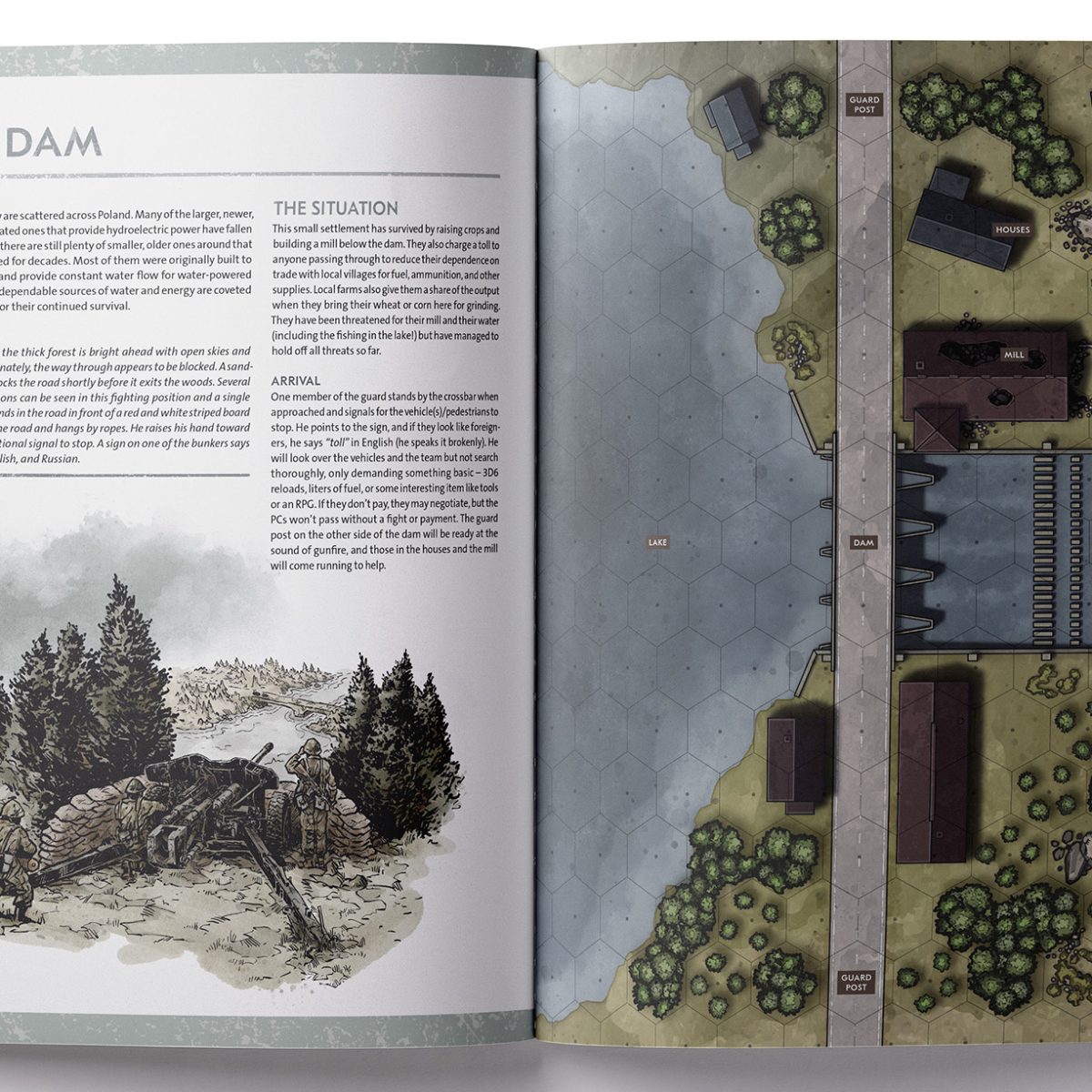 Twilight 2000 RPG, The Black Madonna interior rules and artwork spread 6