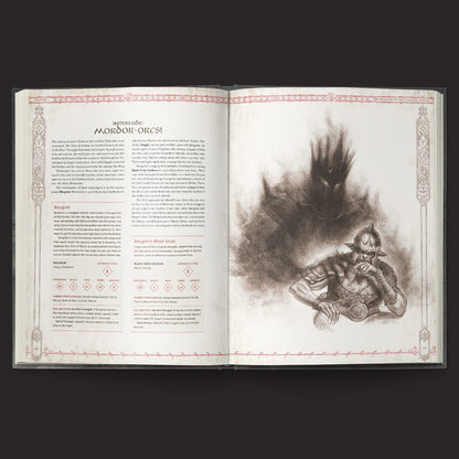 The One Ring RPG, Hands of the White Wizard interior rules and artwork spread 3