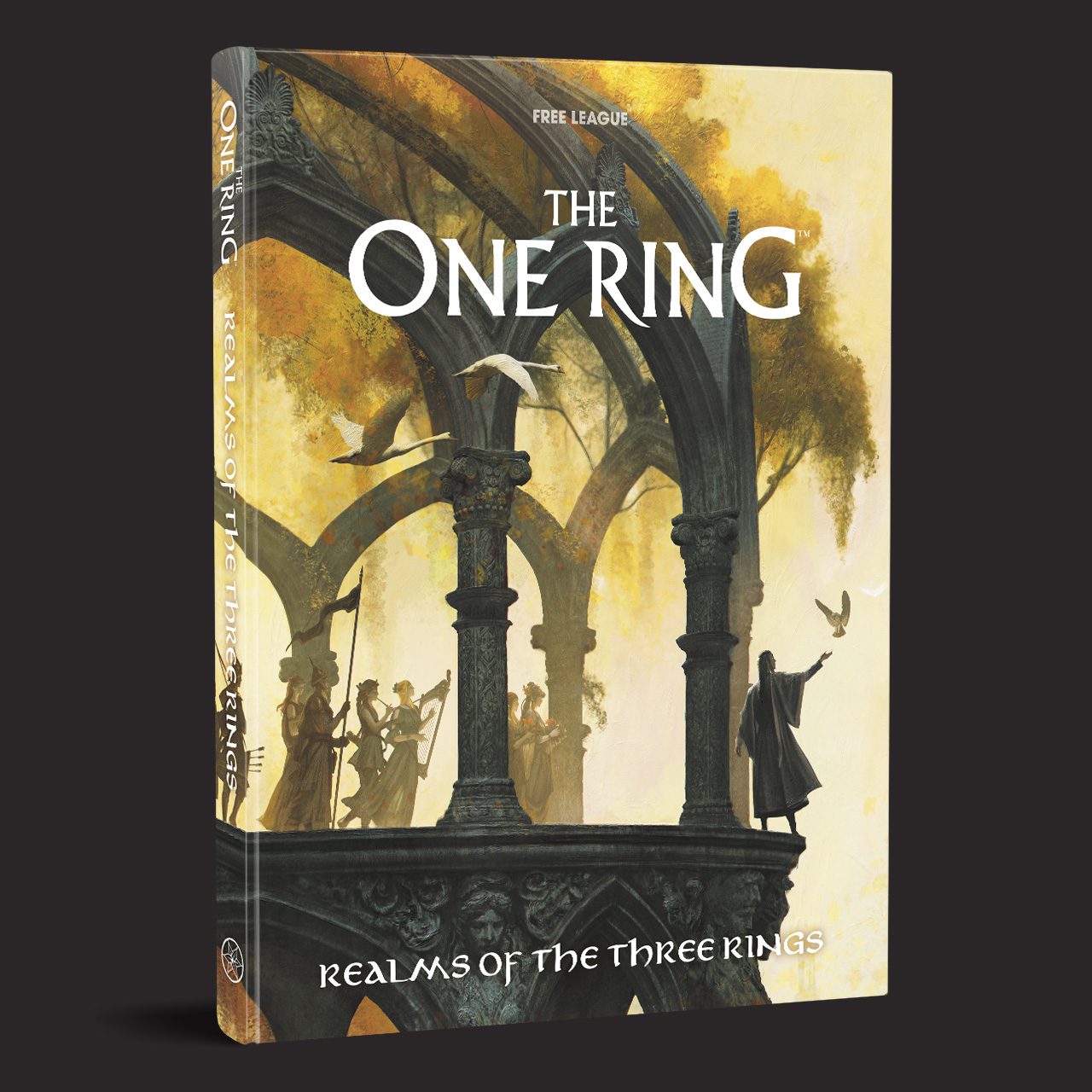 The One Ring RPG, Realms of the Three Rings front cover and product presentation
