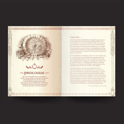 The One Ring RPG, Core Rules interior rules and artwork spread 3