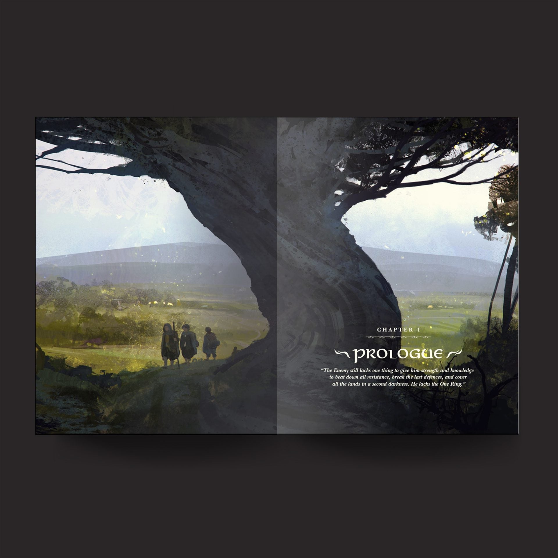 The One Ring RPG, Core Rules interior page spread 7 to 1