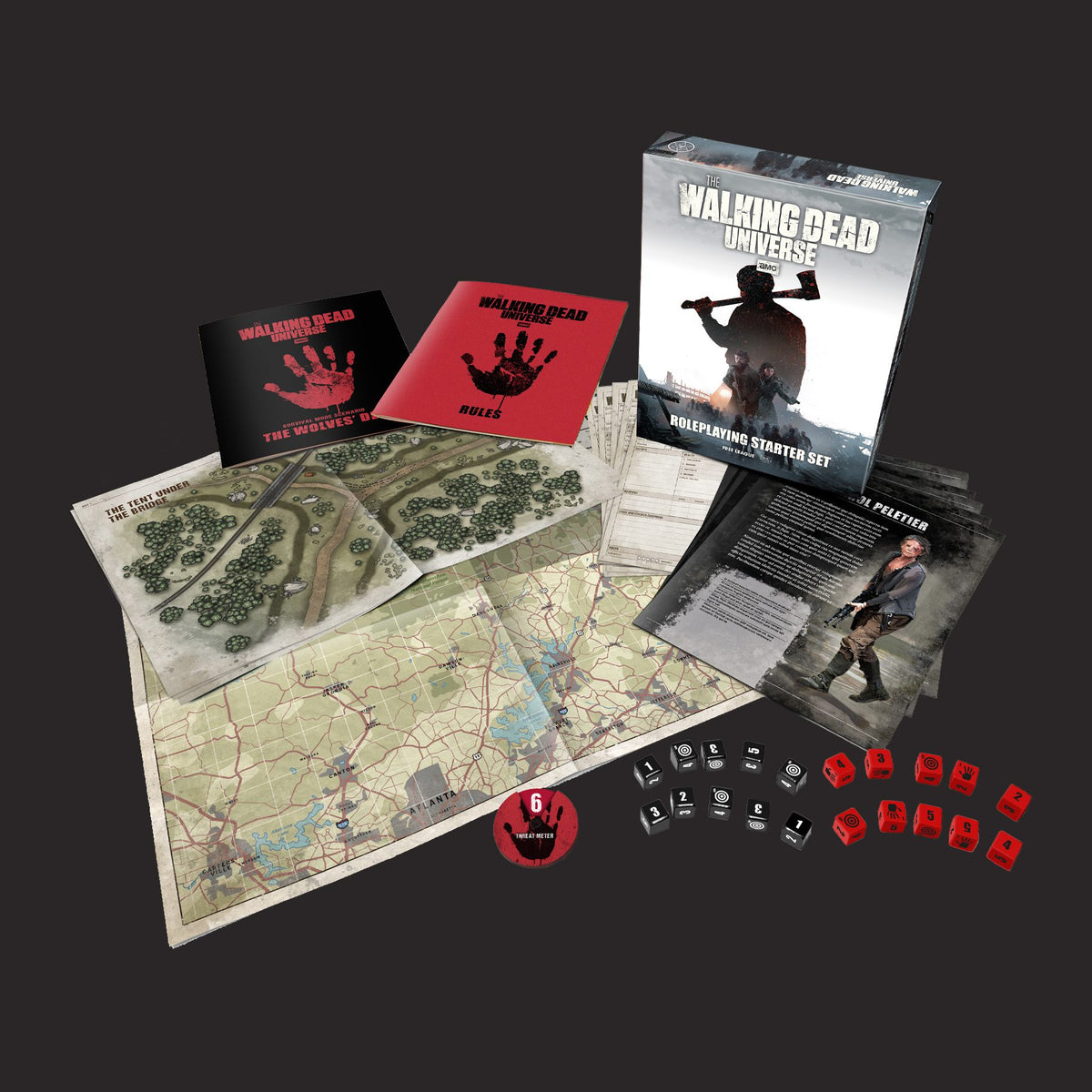 The Walking Dead Universe RPG, Starter Set complete product contents