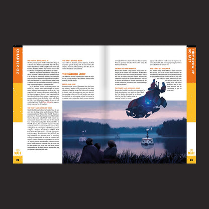 Tales from the Loop RPG, They Grow Up So Fast interior page spread 22 to 23