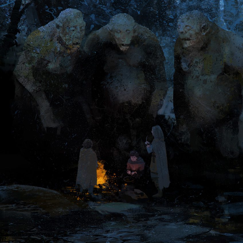 The One Ring RPG, Core Rules troll encounter artwork