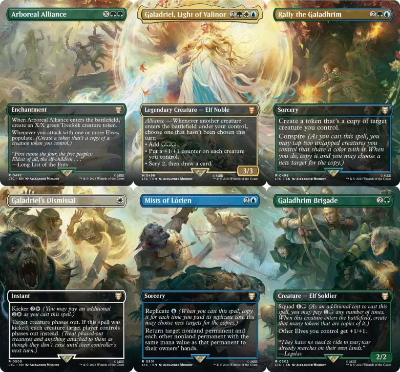 MTG Lord of the Rings The Might of Galadriel Scene Box cards