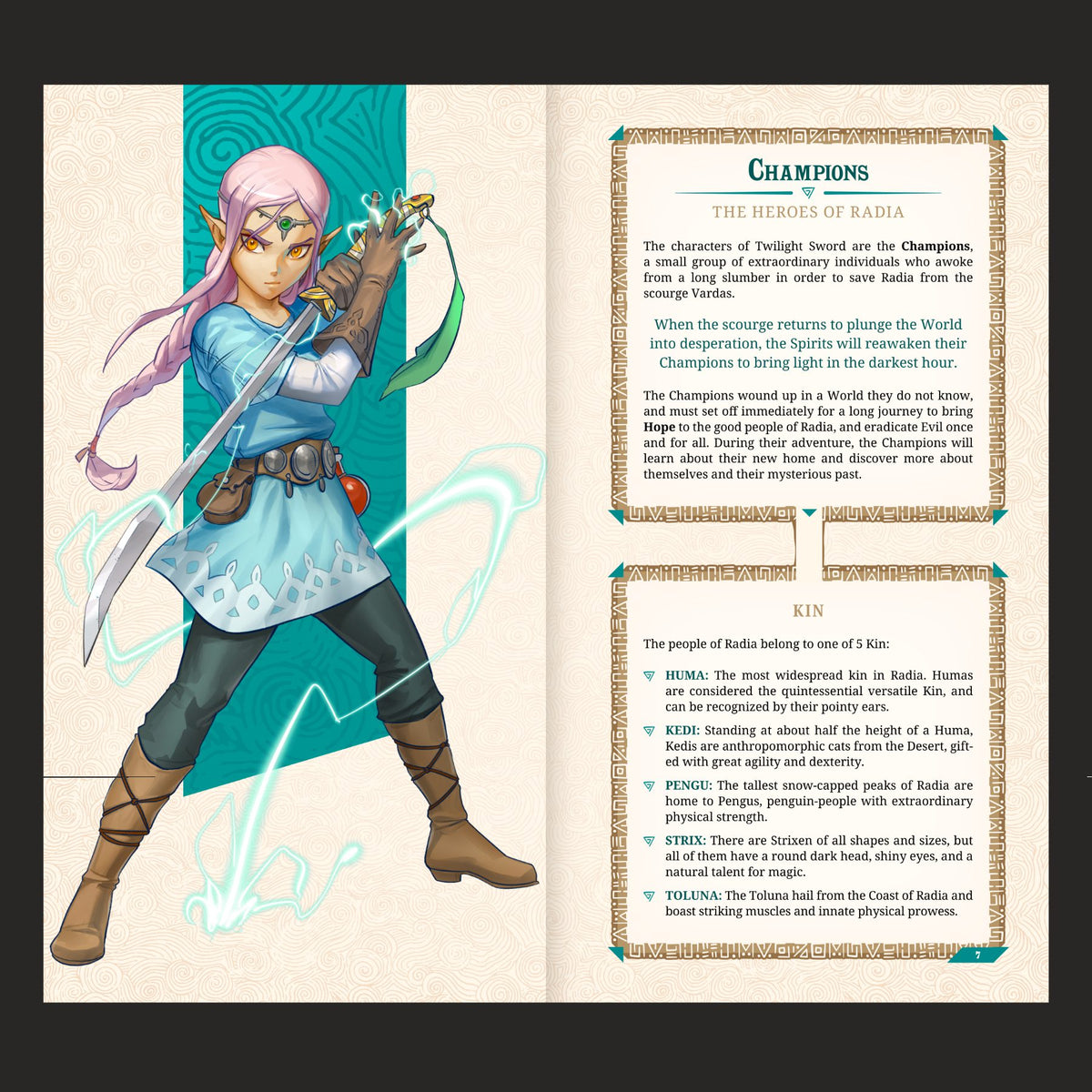Twilight Sword RPG Core Rulebook interior page spread 1