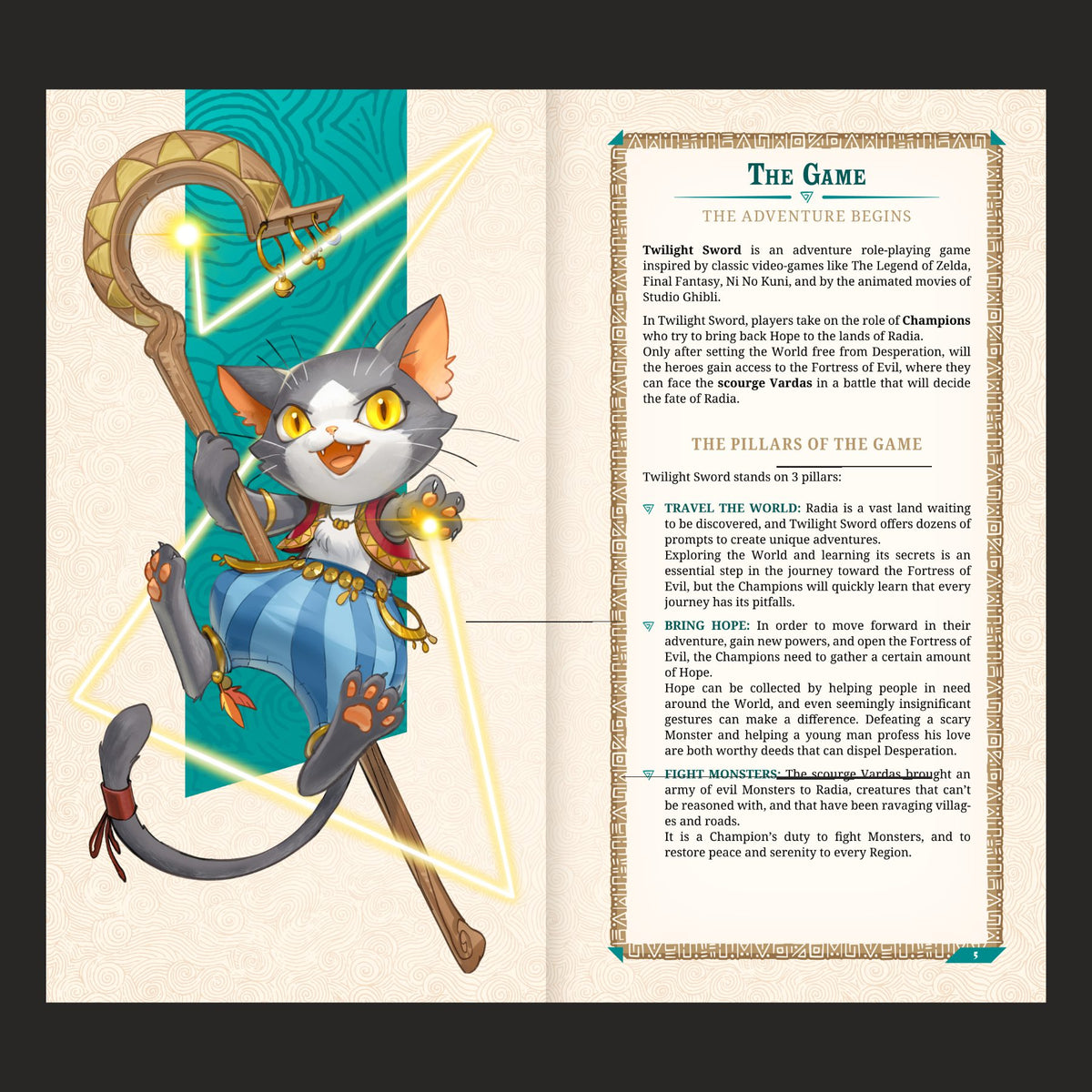 Twilight Sword RPG Core Rulebook interior page spread 6