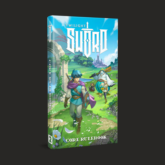 Twilight Sword RPG Core Rulebook cover and product presentation