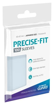 Ultimate Guard: Japanese Size Sleeves – Precise-Fit Inner Sleeves – Transparent 100