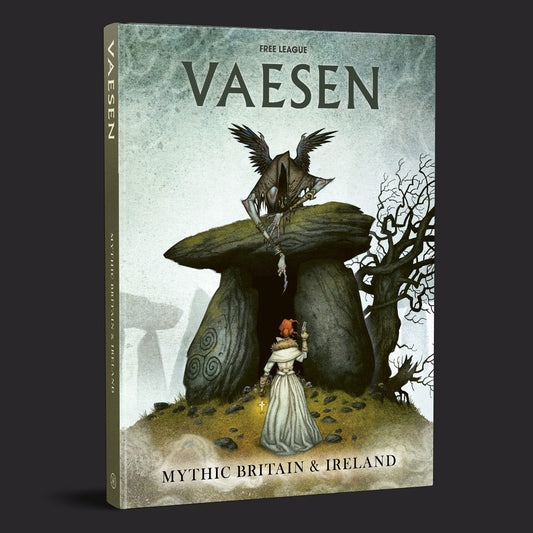 Vaesen Mythic Britain and Ireland front cover and product presentation