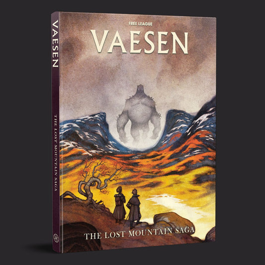 Vaesen The Lost Mountain Saga front cover and product presentation