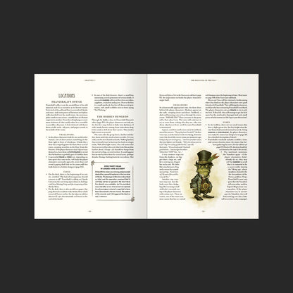 Vaesen The Lost Mountain Saga interior rules and artwork spread 2