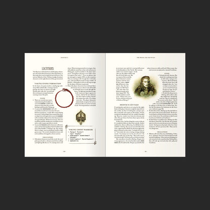Vaesen The Lost Mountain Saga interior rules and artwork spread 3