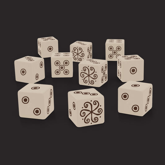 Vaesen Dice Set, Six Engraved Dice engraved custom dice set