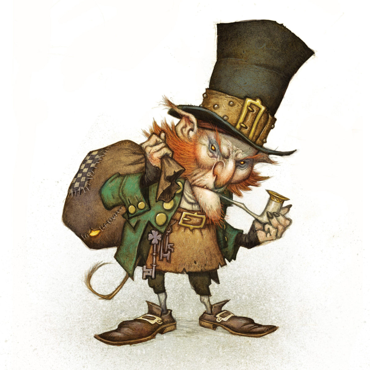 Vaesen Mythic Britain and Ireland Leprechaun illustration