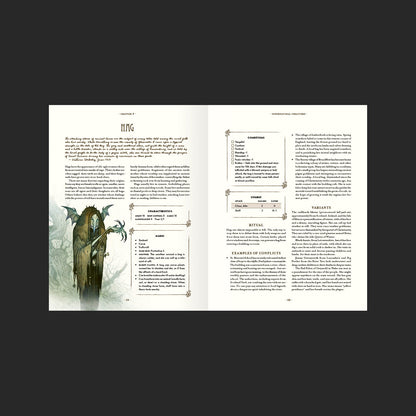 Vaesen Mythic Britain and Ireland interior rules and artwork spread 2