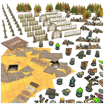 Vault of Mini Things Cemetery of Shadows - Terrain Expansion Pack  Content
