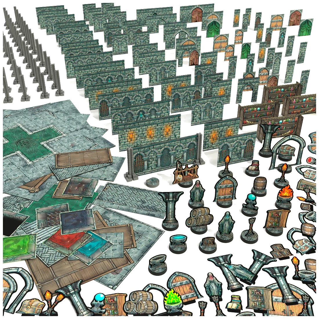 Vault of Mini Things Dungeon Diversions - Terrain Expansion Pack Contents