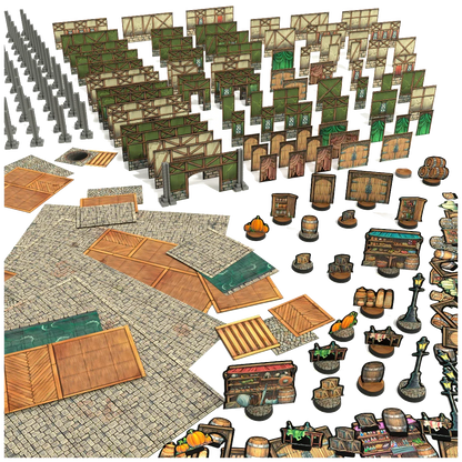 Vault of Mini Things Village Ventures - Terrain Expansion Pack Contents
