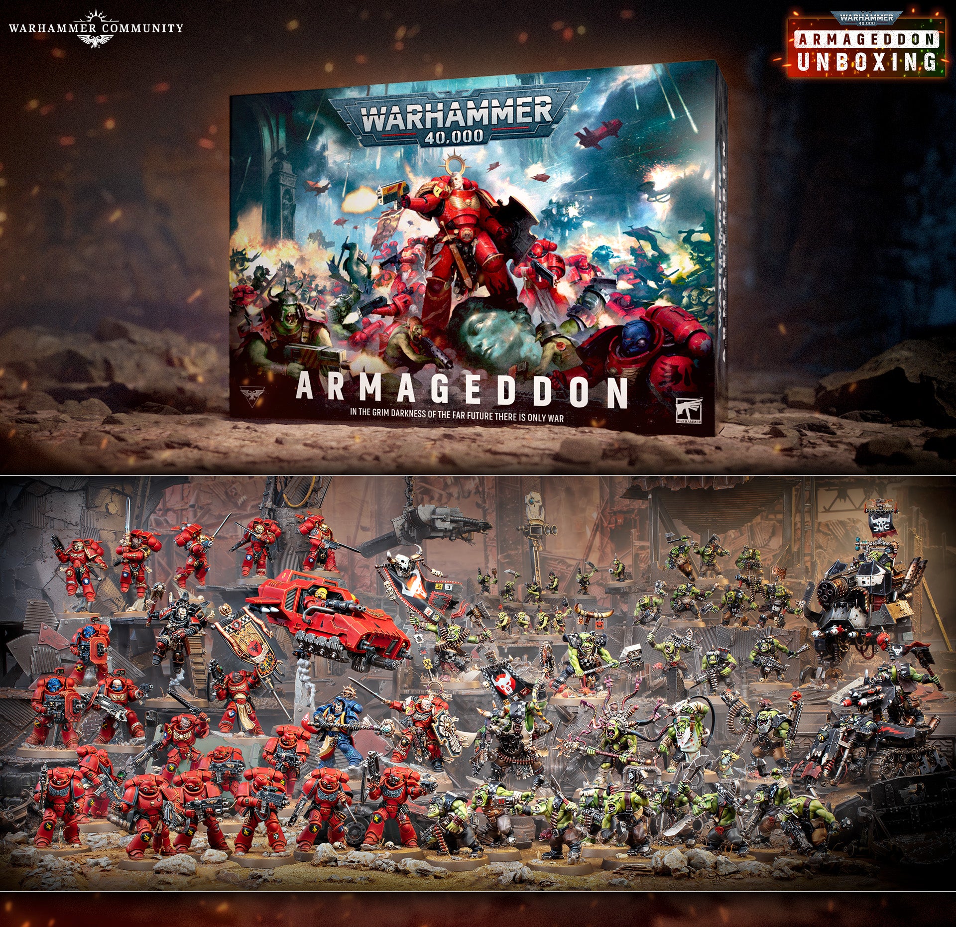 Warhammer 40,000 Armageddon Space Marines and Orks