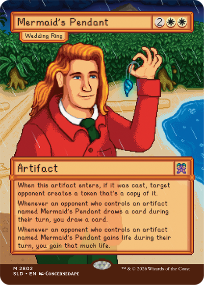 MTG Secret Lair Stardew Valley Non-Foil - Wedding Ring as "Mermaid's Pendant"