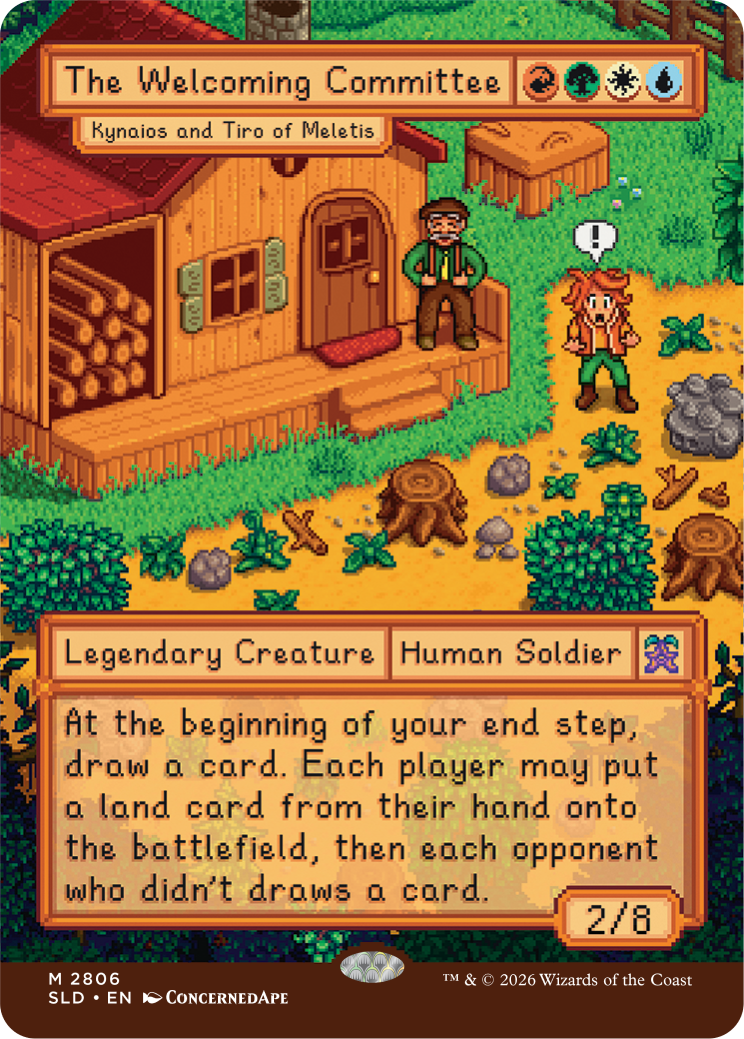 MTG Secret Lair Stardew Valley Non-Foil - Kynaois and Tiro of Meletis as "The Welcoming Committee"