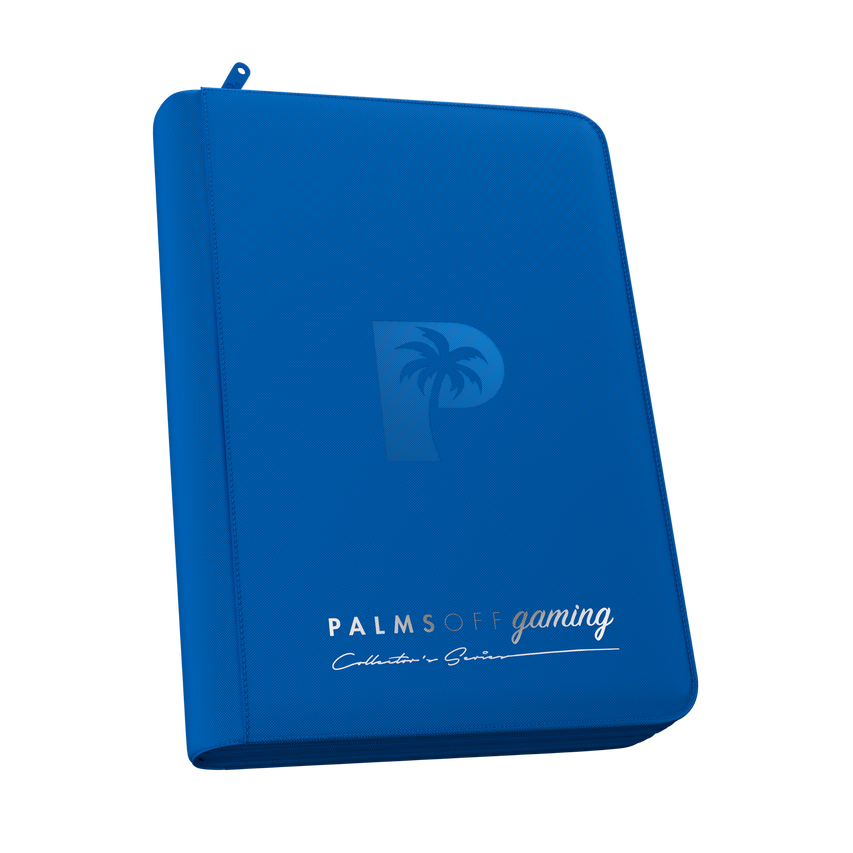 Palms Off Gaming blue 4 Pocket Zip Binder